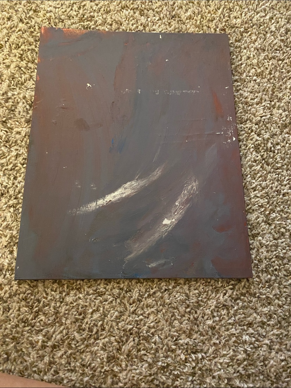 Abstract Home Art Canvas in Deep Brown and White Accents